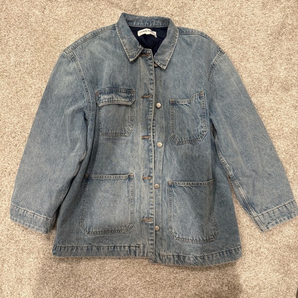 Denim Forum Jackets & Blazers - Aritzia Denim Forum Light Blue Oversized Jean Jacket